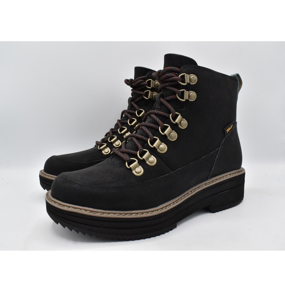 Teva Womens 7 Midform Black Lace Up Hiking Boots Shoes Grunge Streetwear Goth